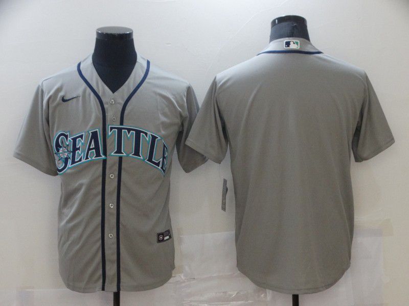 Men Seattle Mariners Blank Grey Game 2021 Nike MLB Jersey->seattle mariners->MLB Jersey